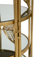 Libreria Leaf Double 73x90x35 cm in Ferro e MDF Oro