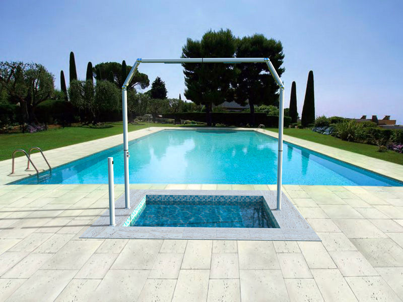 Ponte Doccia Ingresso Piscina Arkema Sanity Gate Professional Bianco Lucido