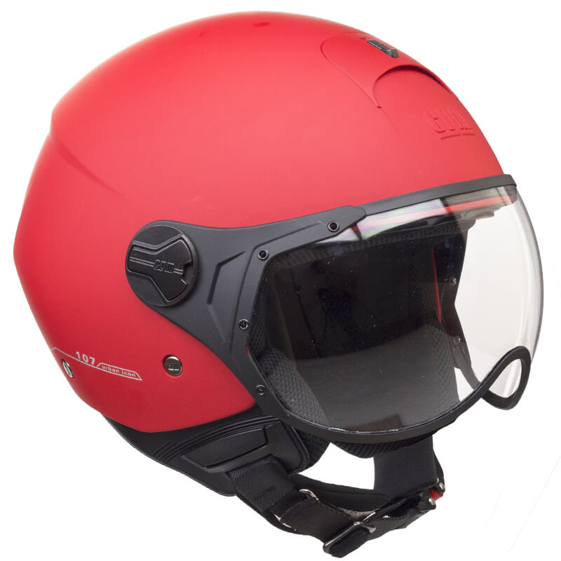Casco Jet per Scooter Visiera Sagomata CGM Florence 107A Rosso Opaco