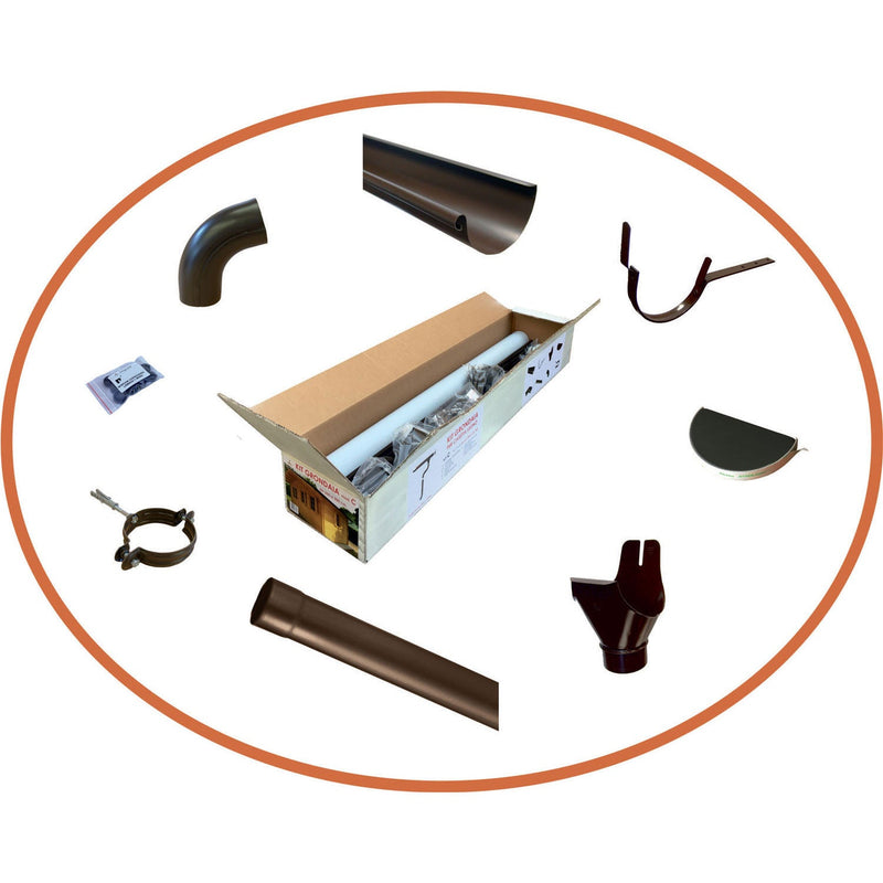 Kit Gronde per Casette di Legno con Falde 301/349 cm in Metallo Galvanizzato