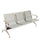 Bozzini Silver Bürobank für Wartezimmer 3 Sitze aus Stahl