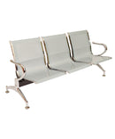 Panca per Sala Attesa 3 Posti in Acciaio da Ufficio Bozzini Silver