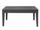 Tavolino da Giardino 90x55x45 cm in Resina Effetto Rattan Antracite