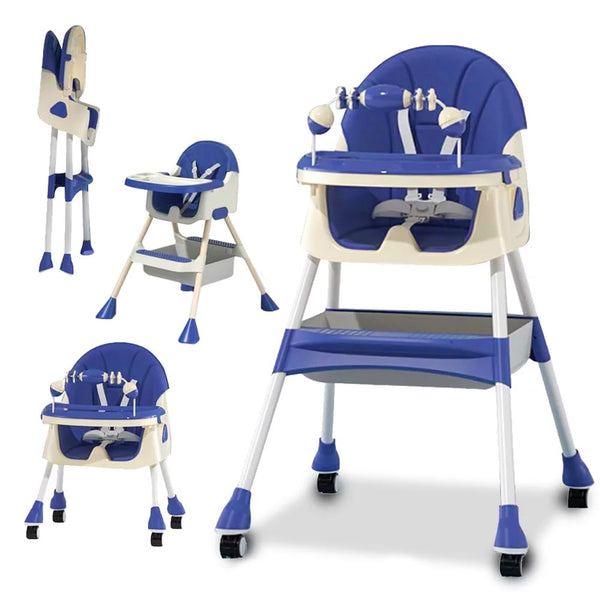 Seggiolone Pro Pappa 3in1 da 0 a 36 Mesi Evolutivo con Chiusura Salvaspazio Blu acquista