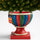 Base Albero di Natale a Calice 32 cm Universale in Resina Rosso Verde e Blu