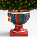 Base Albero di Natale a Calice 32 cm Universale in Resina Rosso Verde e Blu      