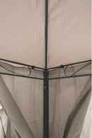 Gazebo da Giardino in Metallo 3x3m Soriani Sahara Tortora