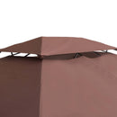 Tetto di Ricambio per Gazebo da Giardino Impermeabile Doppio Tetto 3x4m 
