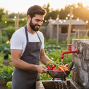 Rubinetto Colorato per Fontana da Giardino in Ottone Belfer RUB/022 Rosso