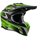 Casco Integrale per Moto Cross con Frontino CGM Track 601G Verde 
