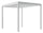 Gartenpergola 3x3m in Weißaluminium