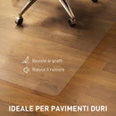 Tappetino per Sedia Ufficio Salvapavimento 100x150 cm in Plastica Trasparente   