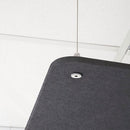 Pannello Fonoassorbente da Soffitto con Kit di 4 Cavetti 150x50 cm Finitura Antracite     
