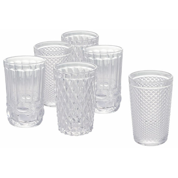 Set mit 6 Blend-Getränkegläsern in Villa d'Este Home Tivoli transparentem Glas sconto