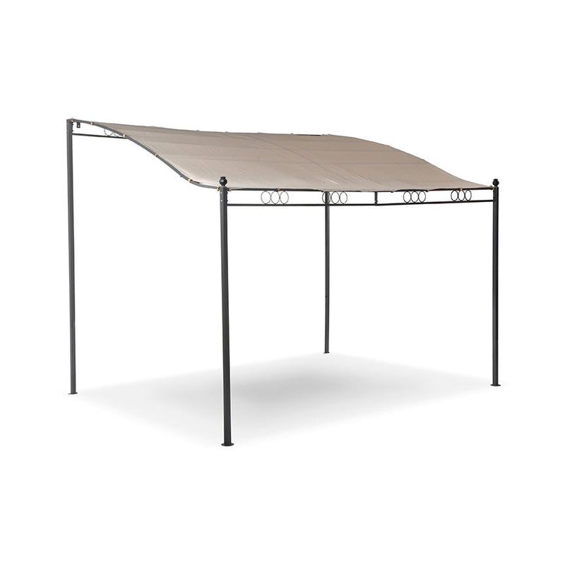 Pergola Gazebo da Giardino 2.5x3.5m Telo in Poliuretano Taddei Pigalle Beige