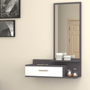 Mobile ingresso con specchio 80x35x116 cm Joy bianco ghisa