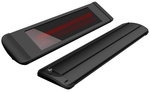 Elektrische Infrarotheizung 80x25x7,5 cm Wand 1800W Moel Aaren Schwarz online