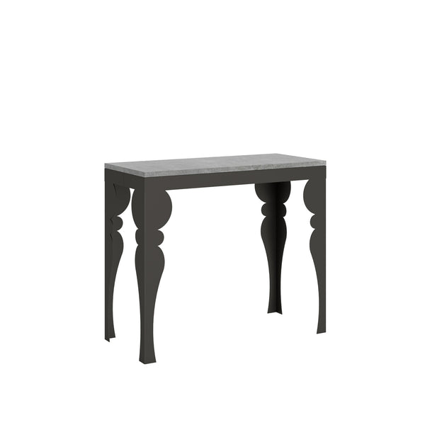 sconto Consolle Allungabile 90-300x40x77 cm in Nobilitato Grigio