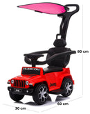 Macchina a Spinta per Bambini con Parasole con Licenza Jeep Rubicon Rossa