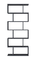 Libreria Moderana 80x24,6x191,8 cm Calli Bianco Lucido e Ardesia