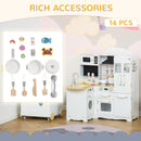 Cucina Giocattolo per Bambini 82x65x87 cm in Legno Bianco
