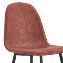 Set 4 Sedie 43x42x86 cm in Similpelle Bella Marrone