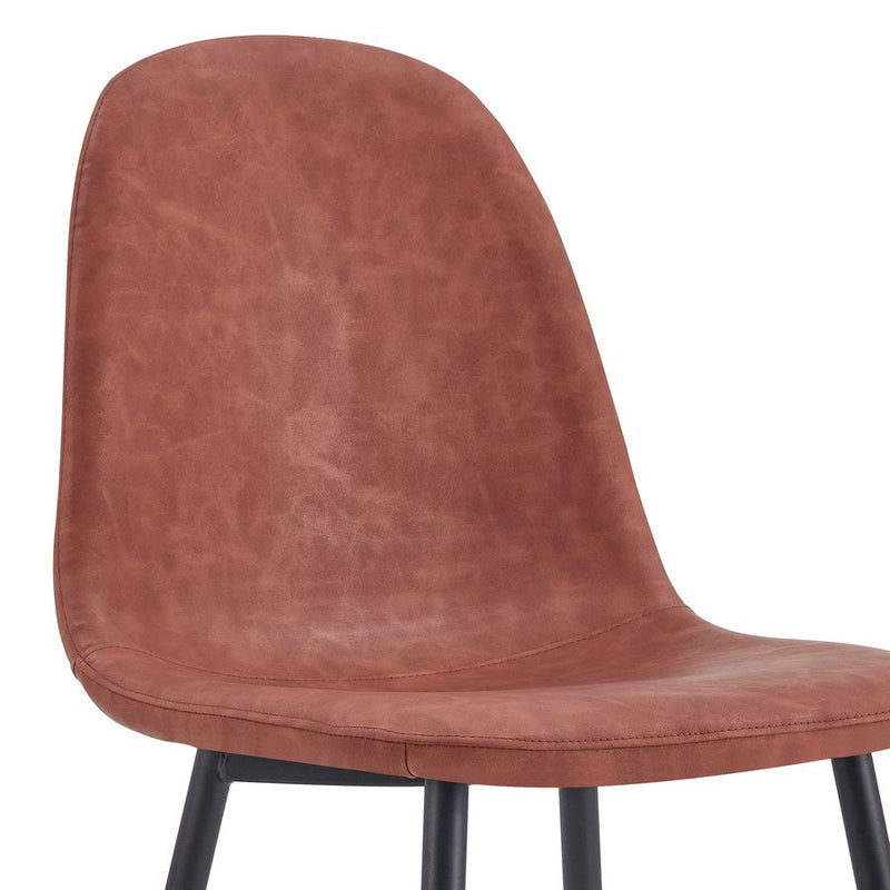 Set 4 Sedie 43x42x86 cm in Similpelle Bella Marrone