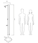 Doccia Solare da Giardino 40L Miscelatore e Lavapiedi Dora Baltea A