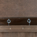 Conigliera 90x53x59 cm Casetta e Rampa in Legno Marrone  