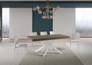Tavolo Allungabile 180-440x90x77 cm Volantis Premium Tortora Telaio Bianco 