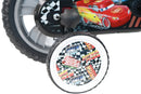 Bicicletta per Bambini 12" Disney Cars Freno Caliper e Stabilizzatori in Acciaio Hi-Ten Rosso