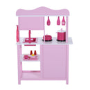 Cucina Giocattolo per Bambini in Legno Rosa 60x30x84.5 cm 
