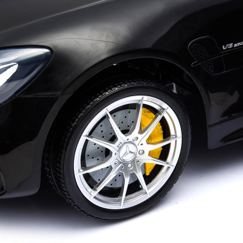 Macchina Elettrica per Bambini 2 Posti 24V con Licenza Mercedes GTR AMG Nera