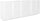 Credenza 4 Ante + 3 Cassetti 224,1x44,2x86 cm Ping Bianco Lucido