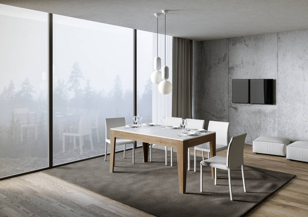 acquista Tavolo Allungabile 160-220x90x77 cm Cico Mix Bianco Frassino