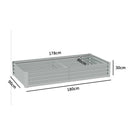 Letto per Orto Rialzato 180x90x30 cm in Acciaio Galvanizzato Argento      
