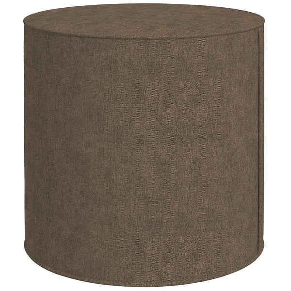 prezzo Pouf Poggiapiedi 41x41 cm Rivestimento Rimovibile Tessuto Effetto Lino Marrone