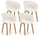 Set mit 4 Stühlen 58 x 51 x 78 cm aus weißem Polypropylen