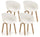 Set mit 4 Stühlen 58 x 51 x 78 cm aus weißem Polypropylen