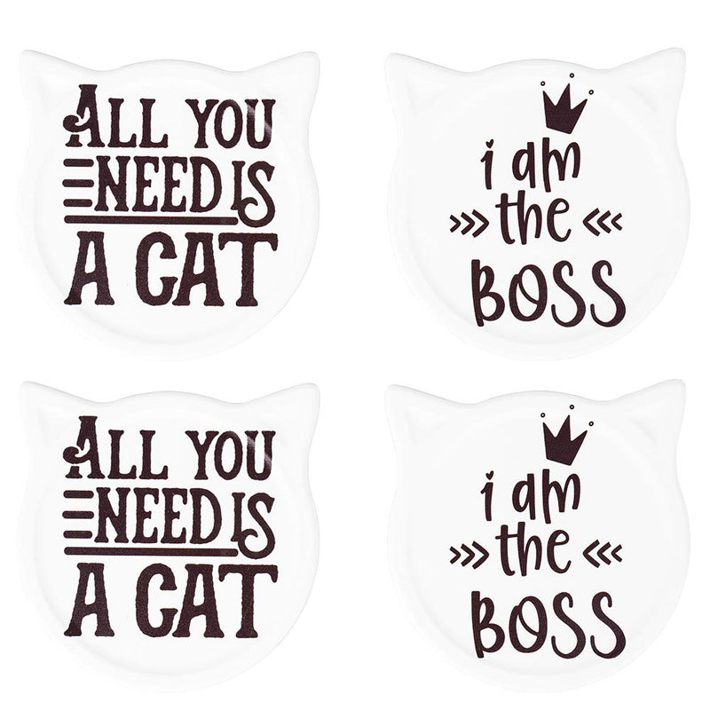 Set 4 Sottobicchieri 10x10x1 cm  in Ceramica VdE Tivoli 1996 Cat