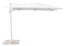 Ombrellone da Giardino Decentrato 3x4m Telo in Polietilene Bianco