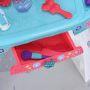 Postazione Trucco Specchiera Giocattolo per Bambini con Sgabello   Azzurra