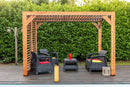 Pergola da Giardino con Veneziane Mobili 313x224x217 cm in Legno Picea Massello Termo Trattato