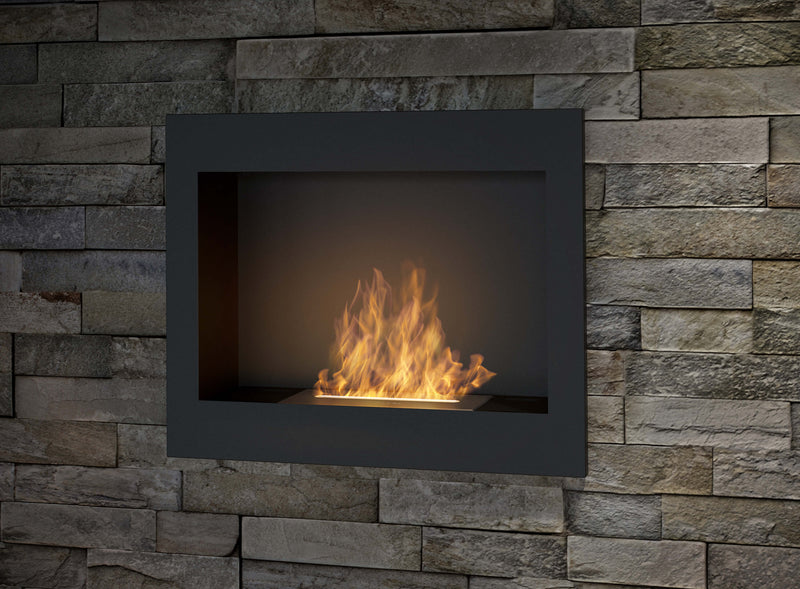 Camino a Bioetanolo da Parete 60x49 cm  Frame 600 Nero