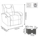 Poltrona Relax Reclinabile 74,5x89/159x100/83,5 h cm in Similpelle Marrone