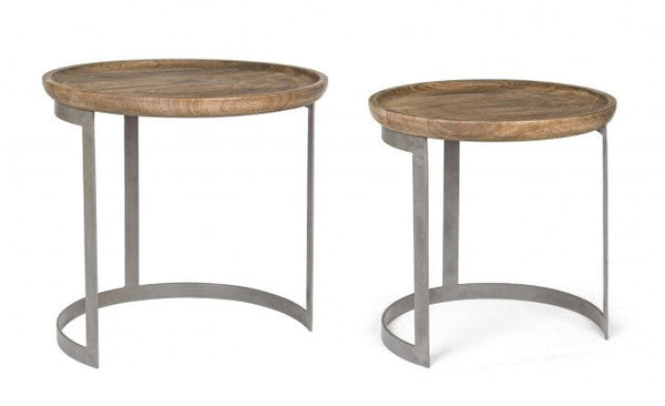 prezzo Set 2 Tavolini Rotondi Narvik