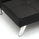 Divano Letto 175x83x74 cm in Tessuto Nero