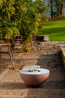 Barbecue a Legna Ø80x42 cm Tulipano in Acciaio Nero Alta Temperatura