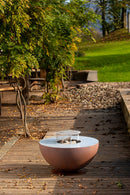 Barbecue a Legna Ø80x42 cm Tulipano in Acciaio Nero Alta Temperatura