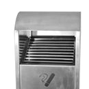Posacenere a Colonna con Cestino 34,5x119,5x31 cm in Acciaio 14L per Interno Esterno